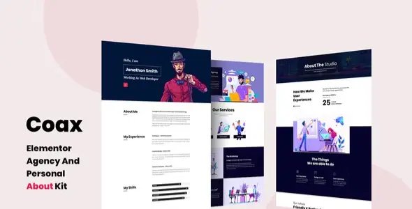 Coax โ Agency And Personal About Us Elementor Template Kit